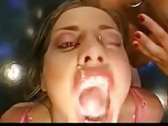 German Bukkake Facial Blowjob 